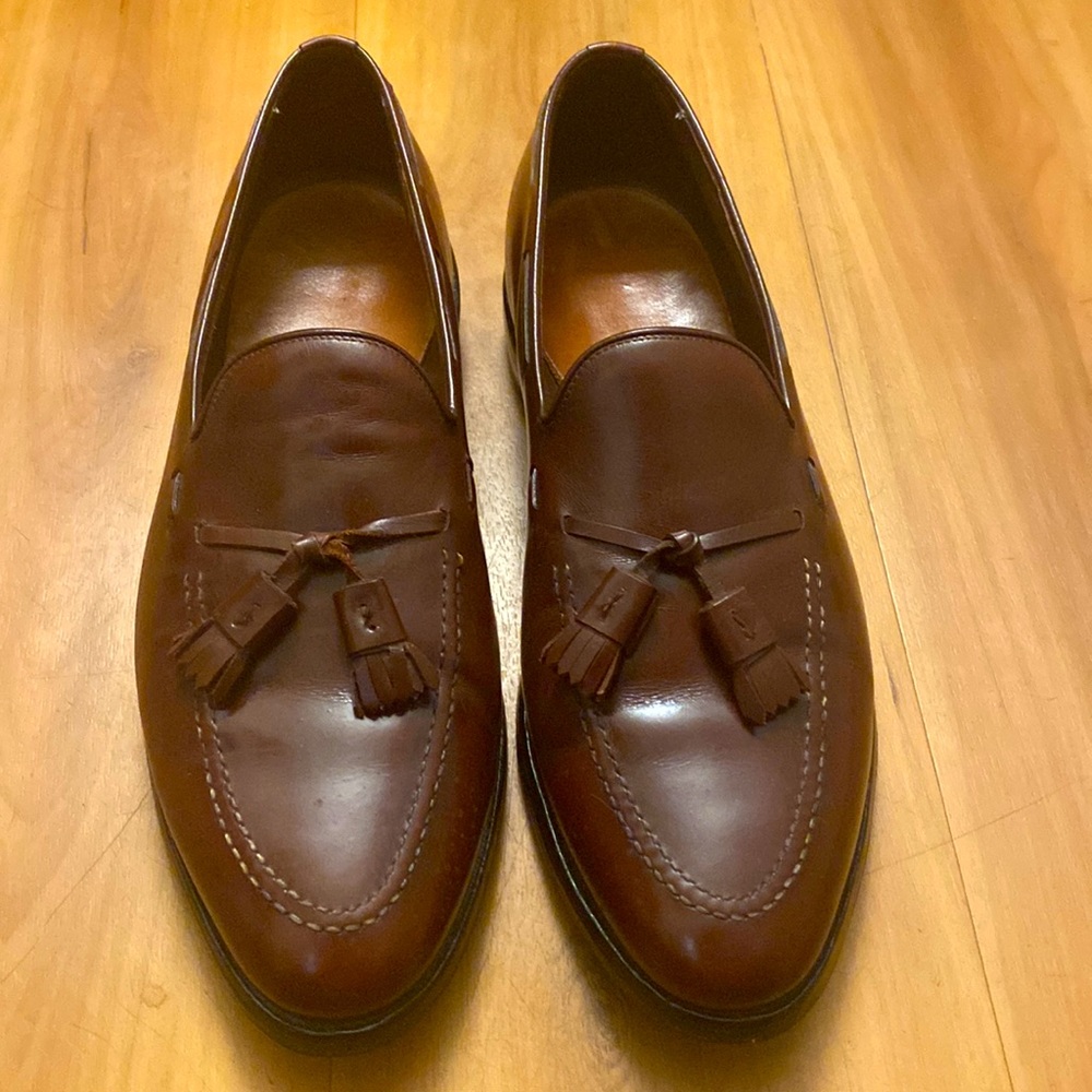 Allen Edmonds Grayson Slip On Dress Tassel Loafer Brown Mens Sz 11.5